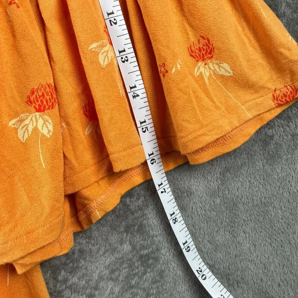 Free People Lana Off Shoulder Tunic Top Women’s Small Golden Poppy Floral NWT